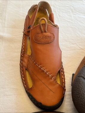 Ash Tan Leather Slip-On Loafer with Yellow Insole Accents